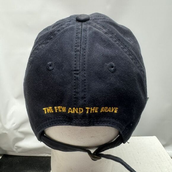 USA Armed Forces Less Than 1% Hat The Few & Brave Military Veteran Cap Adj. Blue - Picture 3 of 7